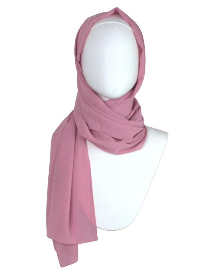 Whispering Breeze Crinkle Chiffon Hijab! Pale Mauve Blush