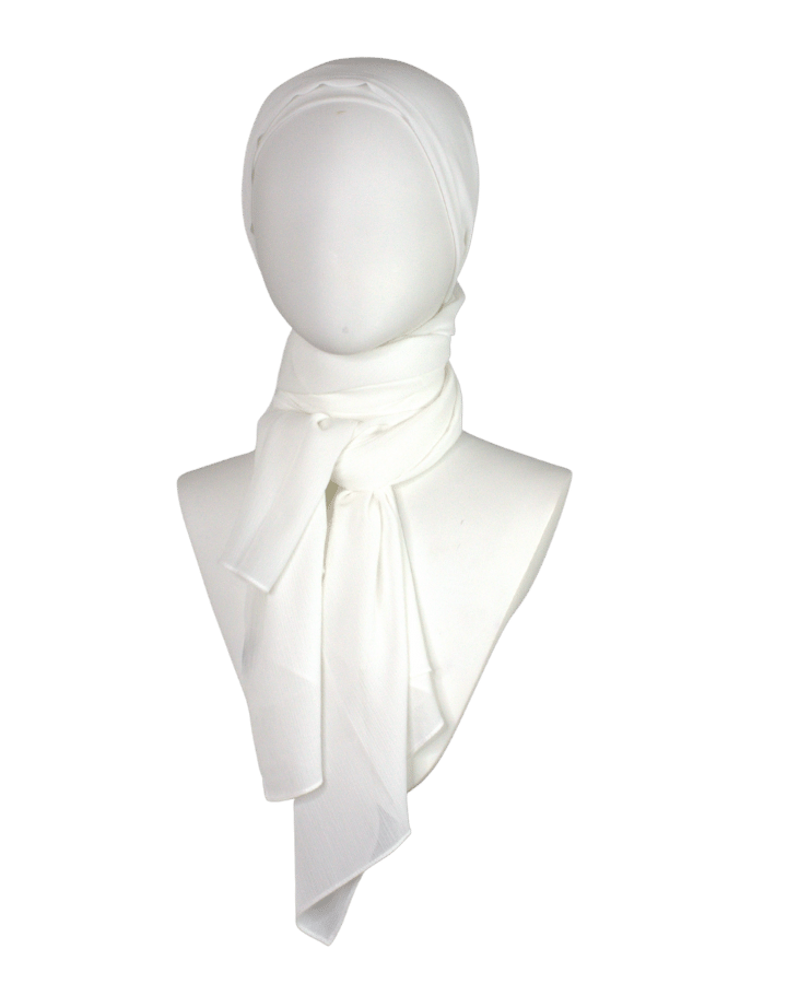 Whispering Breeze Crinkle Chiffon Hijab! Cream