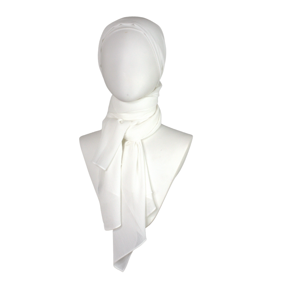 Whispering Breeze Crinkle Chiffon Hijab! Cream