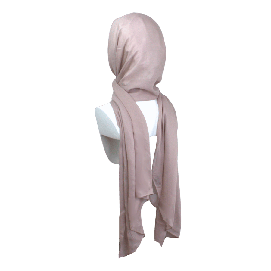 Modal Silk Blend Bohemian Breeze Etnic Floral Shawl Hijab - Purple main image 0