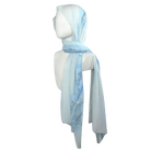 An elegant blue hijab for the summer, lightweight, airy and maxi size | Lina Zibdeh