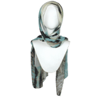 Green Black Animal print hijab for office and casual outings, high end fabric, lightweight, non-slip and breathable. Ideal for all weather especially warm climates | Lina Zibdeh