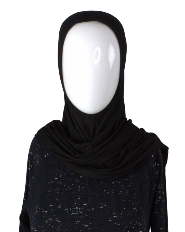 Premium jersey instant hijab in black. Wear this to run your errands or for a simple casual look.