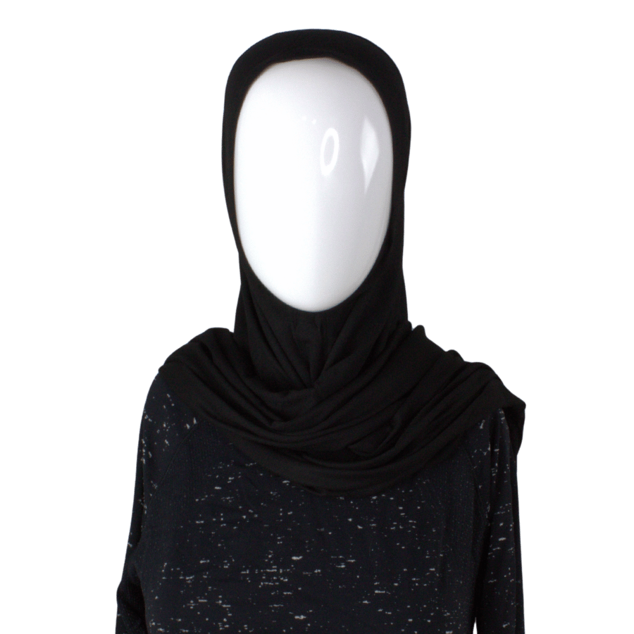 Premium jersey instant hijab in black. Wear this to run your errands or for a simple casual look.