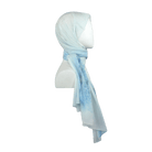 An aqua blue hijab scarf designer print, ideal for summer and for work | Lina Zibdeh