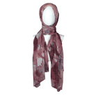 A maroon red watercolor printed bamboo modal hijab headscarf, non-slip and lightweight ideal for everyday, work and chic outings | Lina Zibdeh