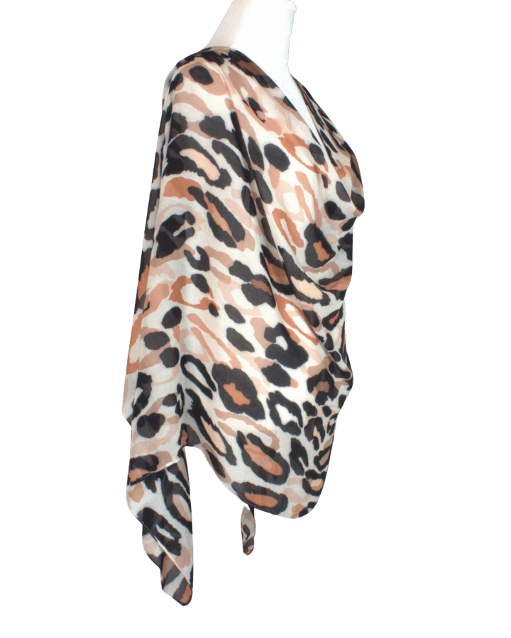 Luxury Neutral Leopard Printed Bamboo Modal Hijab – Everyday Elegance