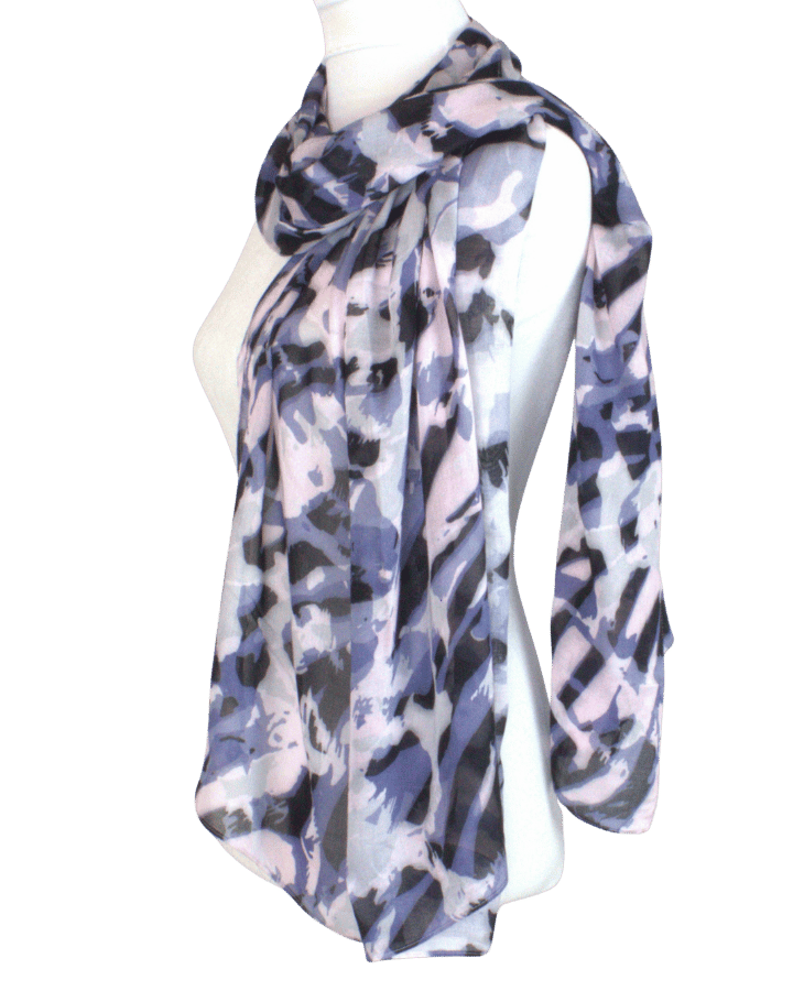 Unique color combo leopard print bamboo hijab for everyday wear | Lina Zibdeh