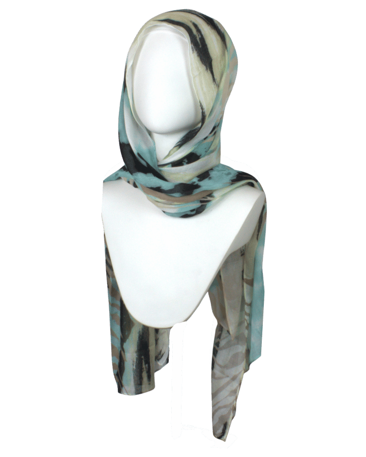 Animal print hijab for office and casual outings, high end fabric, lightweight, non-slip and breathable. Ideal for all weather especially warm climates | Lina Zibdeh