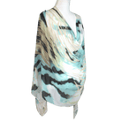 Comfortable Bamboo Modal Hijab with Stylish Print in green black and beige, premium 100% bamboo scarf lightweight, non-slip | Lina Zibdeh