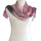 unique watercolor airbrushed floral bamboo modal hijab scarf in pink, blush and blue grey. Ideal for everyday and warm climates | Lina Zibdeh