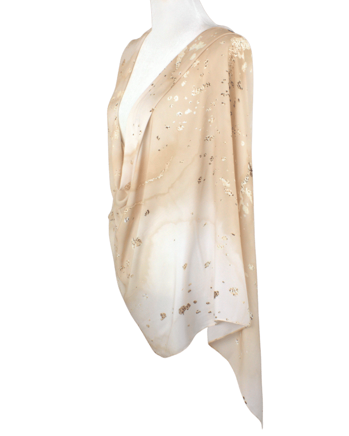One of a kind hijab scarf print in mocha mousse colors, ideal neutral printed hijab for work and special occasions | Lina Zibdeh