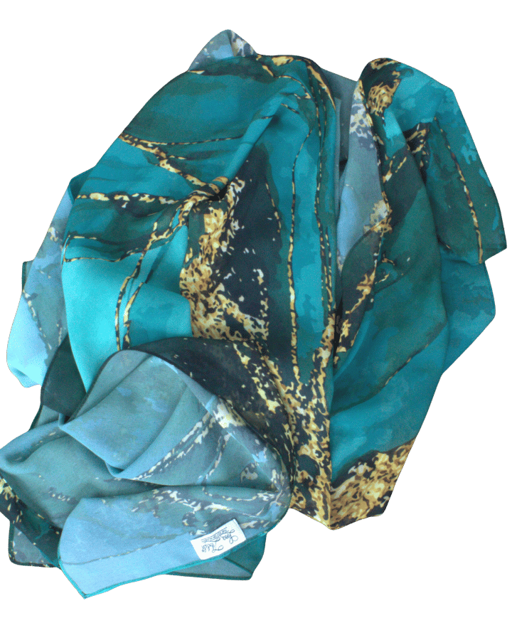 Emerald Majesty chiffon hijab displayed as a gift idea for Muslim women