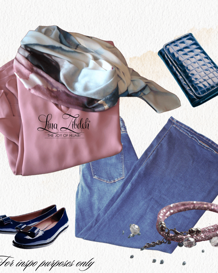 This multi tasker hijab scarf works great with denim and formal occasion | Lina Zibdeh