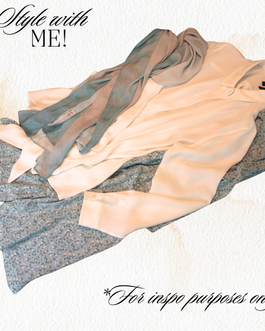 Style with me a teal blue pants with white top and our luxury maxi blue hijab | Lina Zibdeh