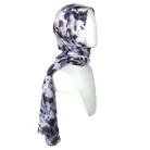 Blue leopard printed bamboo modal hijab – soft, breathable, lightweight | Lina Zibdeh