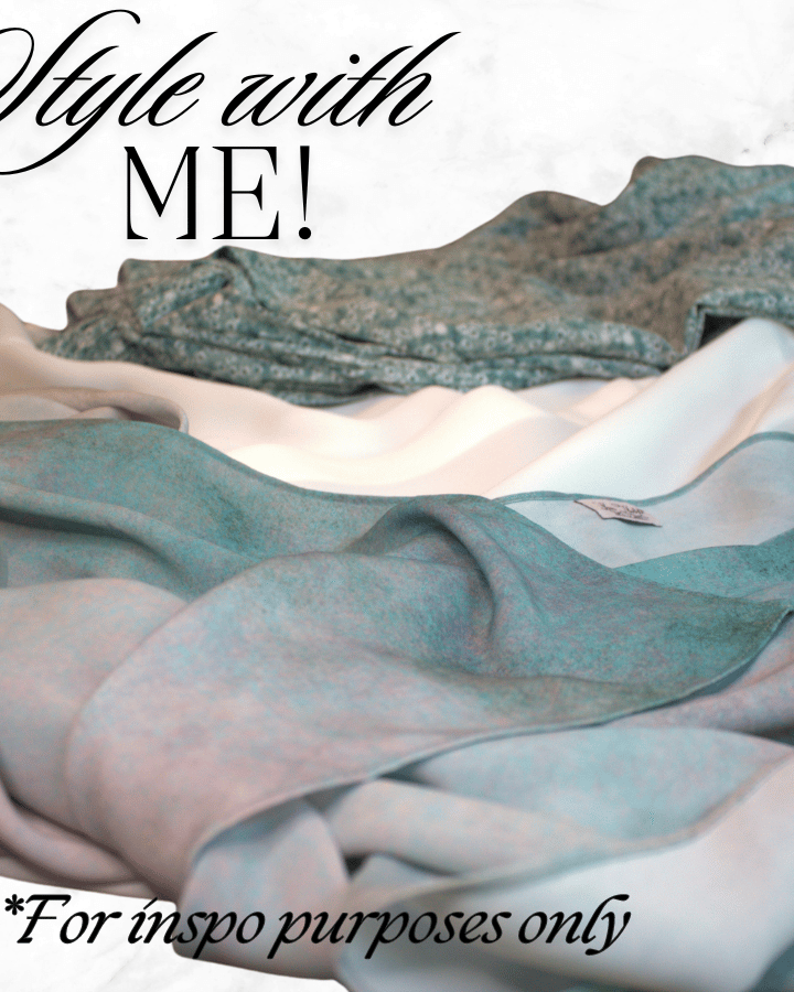 Style with me a teal blue pants with white top and our luxury maxi blue hijab | Lina Zibdeh