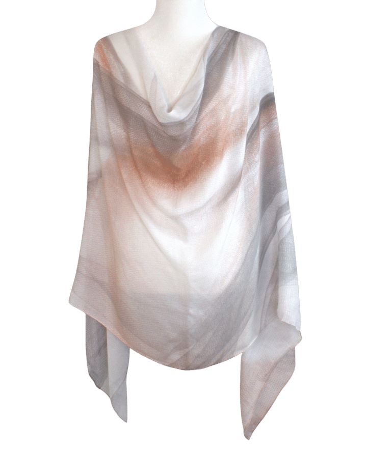 Front view Luxury printed bamboo modal hijab scarf made from 100% bamboo, lightweight, non slip hijab for everyday | Lina Zibdeh