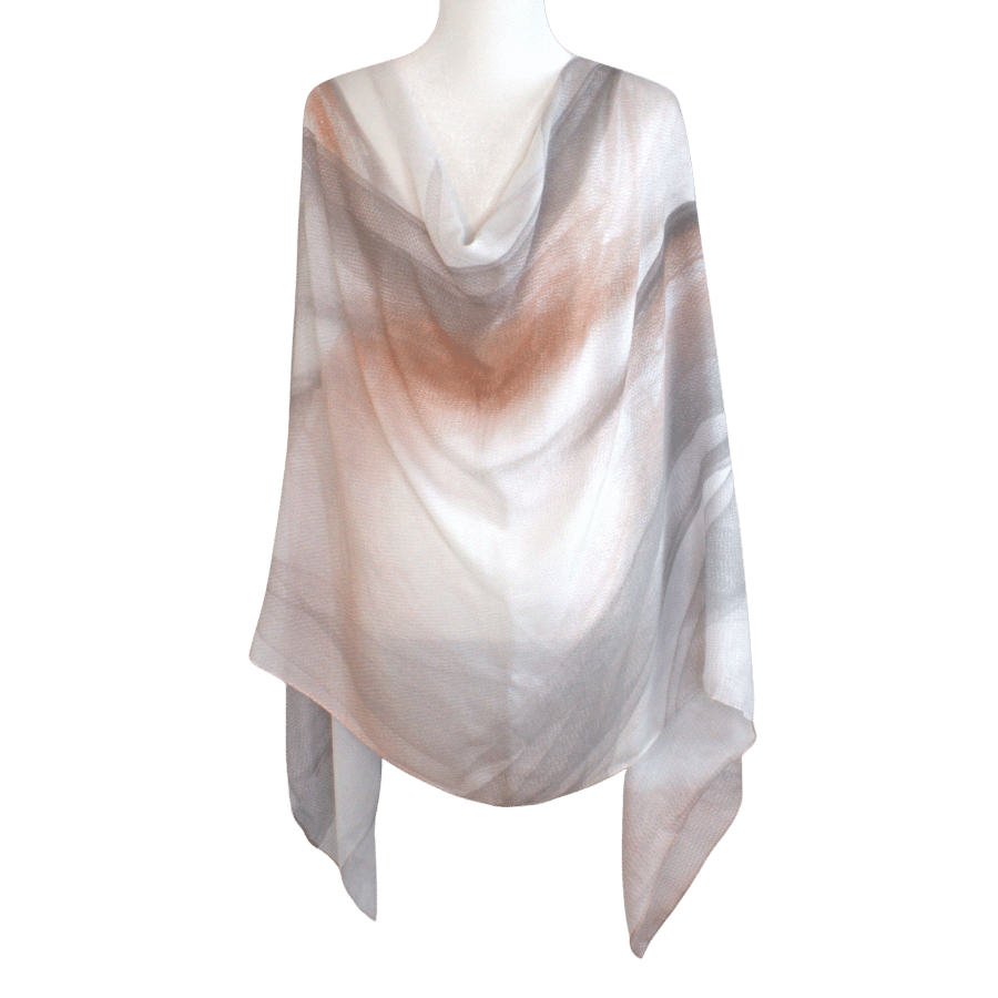 Front view Luxury printed bamboo modal hijab scarf made from 100% bamboo, lightweight, non slip hijab for everyday | Lina Zibdeh