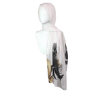 Luxurious limited edition hijab head scarf draped gracefully, ideal for elegant and formal occasions | Lina Zibdeh