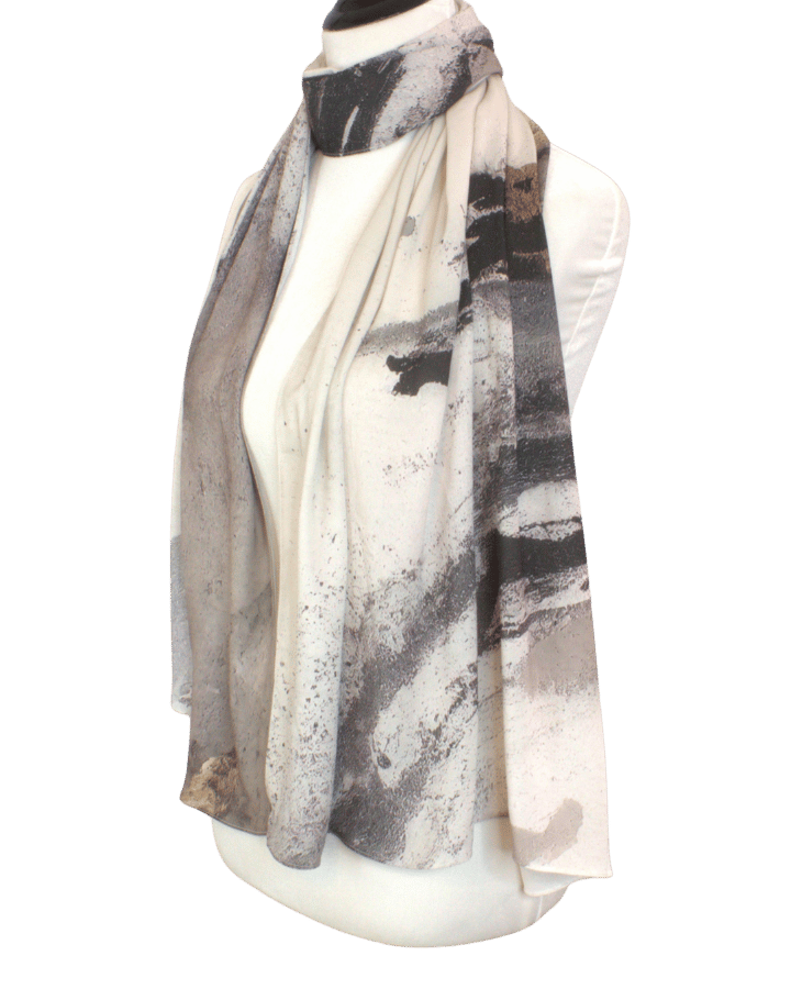 Premium printed neutral hijab headscarf for modest fashion, maxi size for more coverdage | Lina Zibdeh