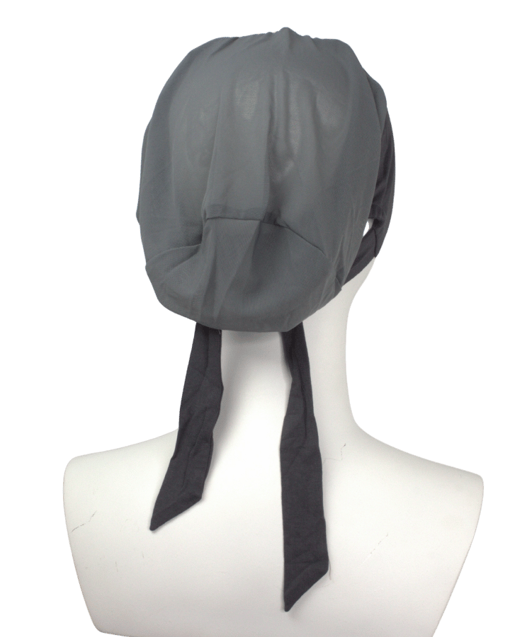 Back view of our Breathable mesh tie-back hijab cap under scarf, lightweight and comfortable for hot weather and all-day wear | Lina Zibdeh