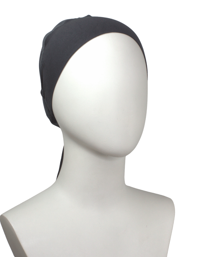 Grey Mesh tie-back under scarf for hijab, non-slip fit, designed for women with long hair, ideal for work and daily wear | Lina Zibdeh