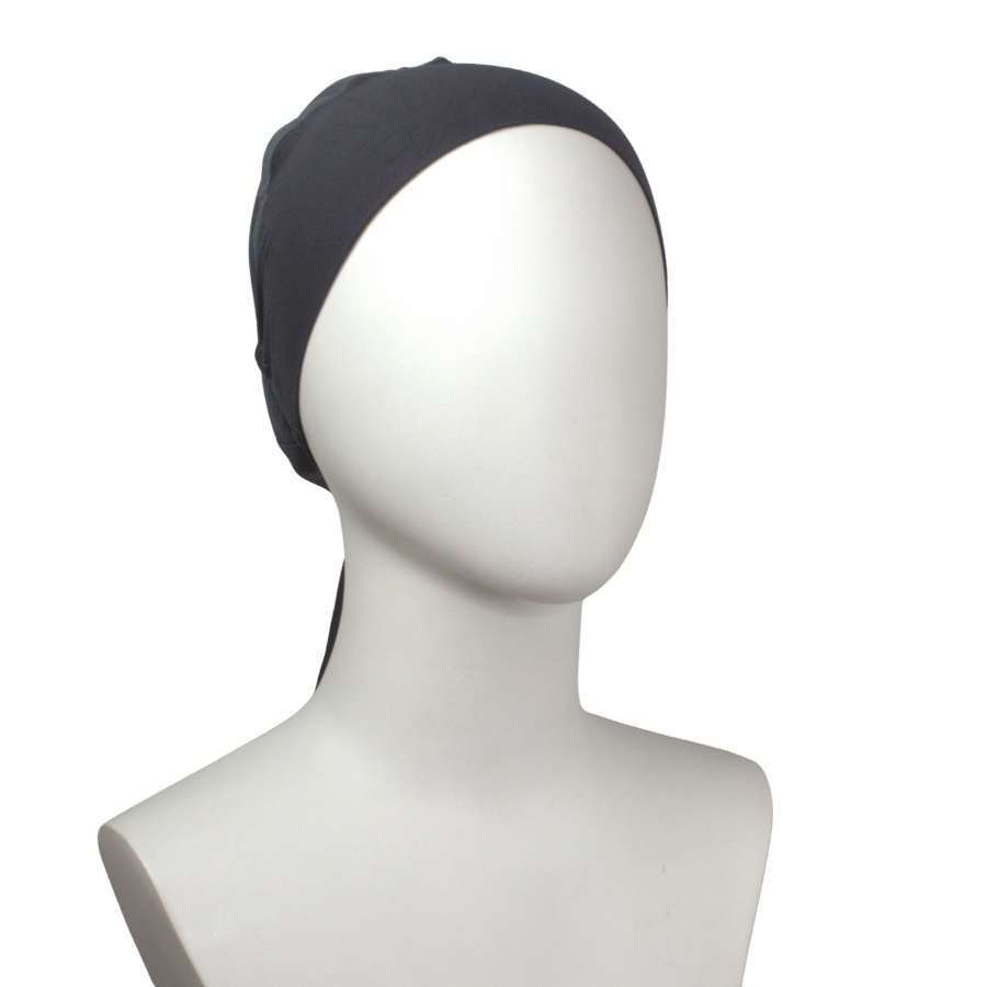 Grey Mesh tie-back under scarf for hijab, non-slip fit, designed for women with long hair, ideal for work and daily wear | Lina Zibdeh