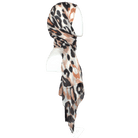 Comfortable Black Leopard Print Bamboo Modal Hijab – Soft & Lightweight | Lina Zibdeh