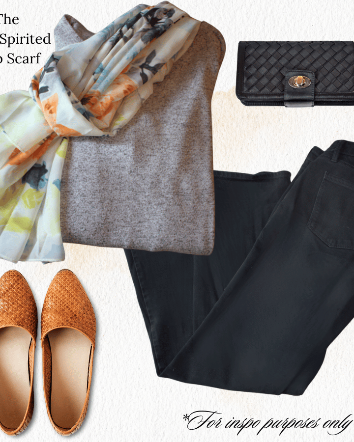 Hijab fashion inspo for the fall | Vibrant floral hijab scarf | Lina Zibdeh