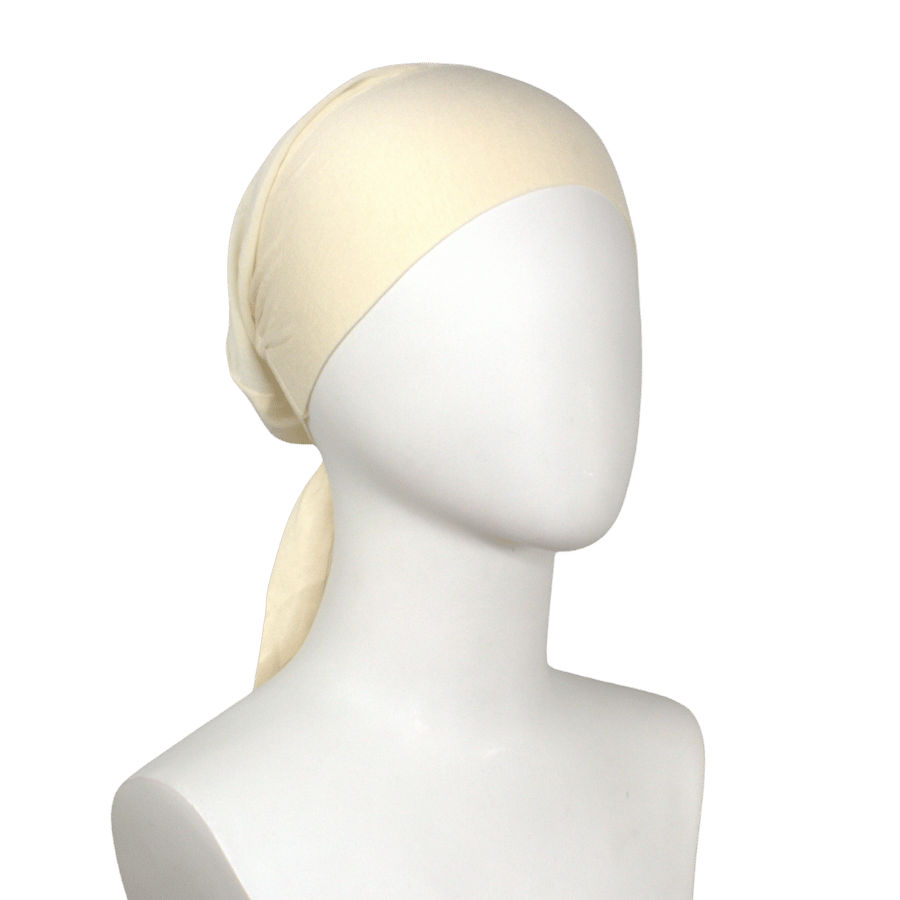 Lightweight mesh tie-back hijab cap, breathable under scarf ideal for everyday wear and for all ages and hair types | Lina Zibdeh