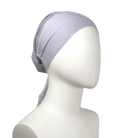Side view of Breathable mesh tie-back hijab cap under scarf, lightweight and comfortable for hot weather and all-day wear | Lina Zibdeh