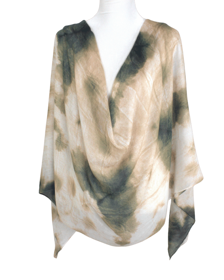 bamboo modal printed hijab premium quality in beige and army green. Printed bamboo modal hijab scarf ideal for hot weather. | Lina Zibdeh