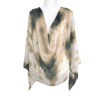 bamboo modal printed hijab premium quality in beige and army green. Printed bamboo modal hijab scarf ideal for hot weather. | Lina Zibdeh