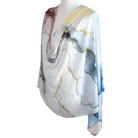 watercolor printed hijab scarf | Marble patterned Luxury hijab scarf for all occasions | Lina Zibdeh