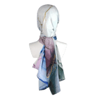 watercolor Luxury Hijab | Premium Qualty marble Printed Crepe Chiffon Maxi Size