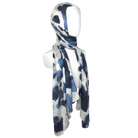 Work-appropriate blue and black leopard print bamboo modal hijab | Lina Zibdeh