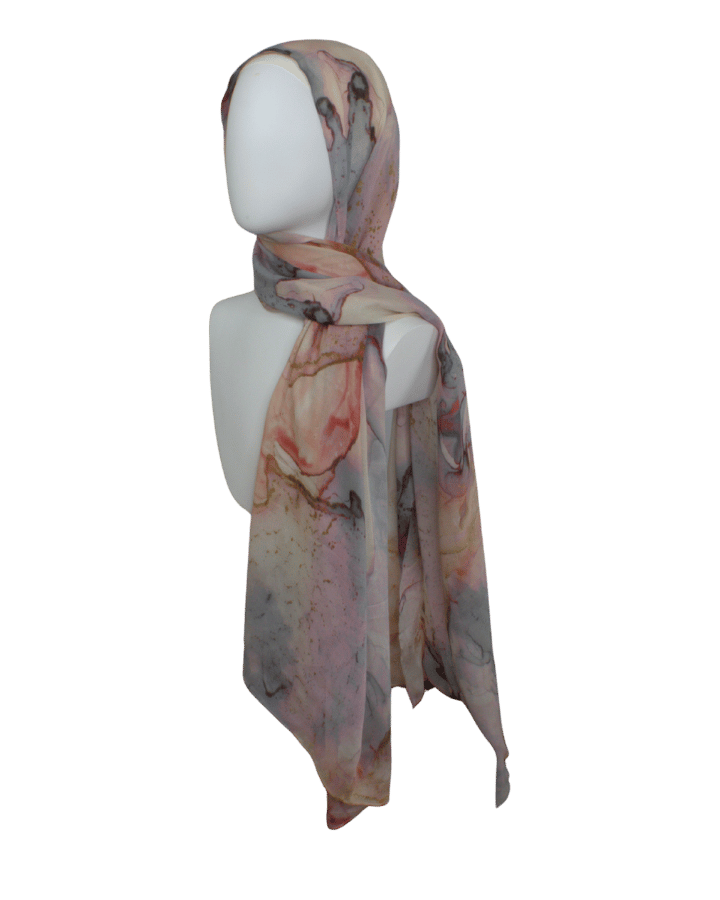 An exclusive watercolor printed bamboo modal hijab designed for muslim fashion.