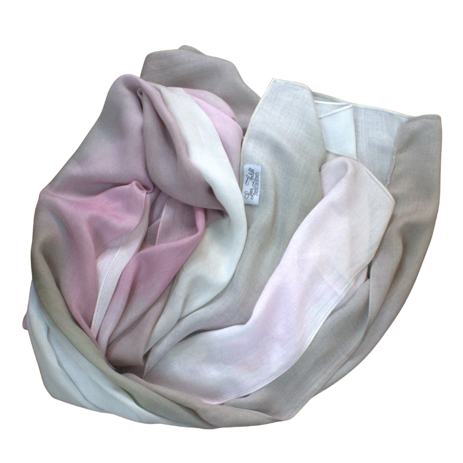 Premium quality watercolor headscarf in bamboo modal fabric, ideal for everyday, work women over 20. | Lina Zibdeh