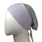 Side view of Non-slip mesh tie-back hijab cap, heat-friendly and designed for women 20+ balancing work and comfort | Lina Zibdeh