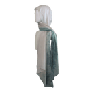 Side view of designer ombre beige teal bamboo modal hijab, premium quality modal hijab scarf for work and everyday, muslim gifts for her | Lina Zibdeh