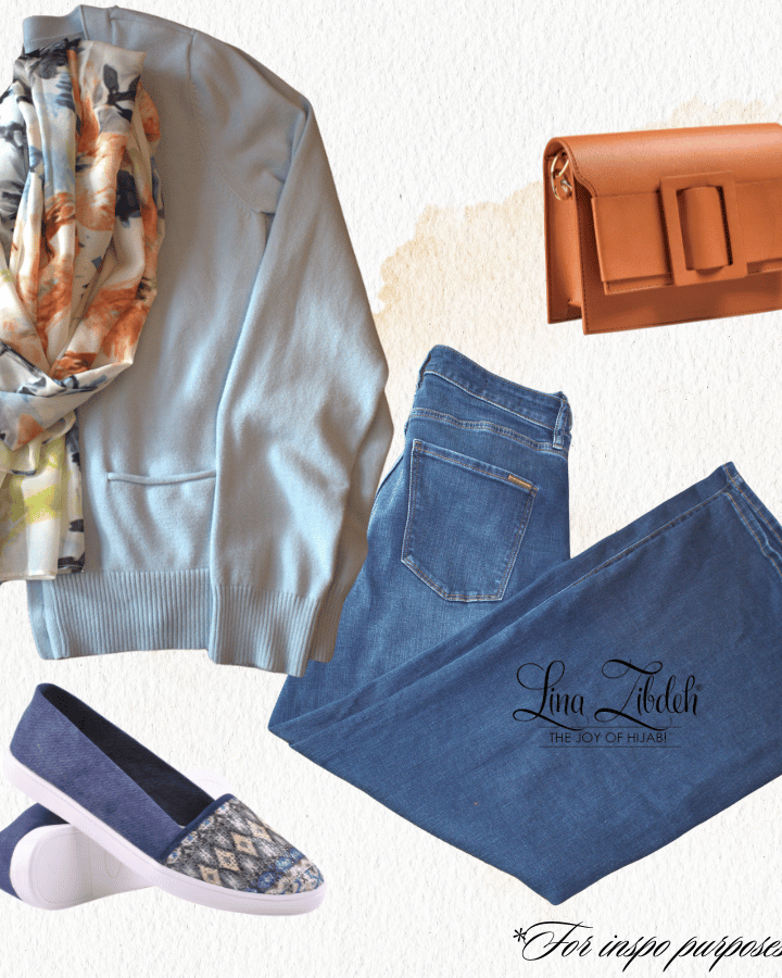 Hijab fashion inspo for the fall | Vibrant floral hijab scarf | Lina Zibdeh