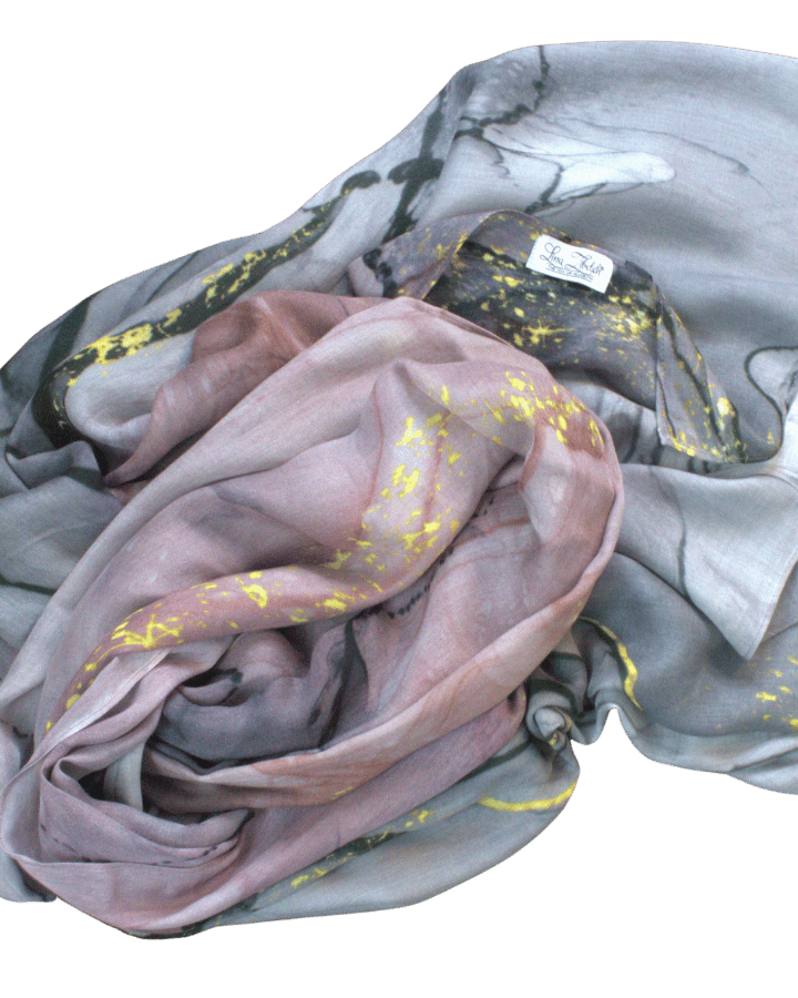 Folded head scarf printed bamboo modal hijab | Lina Zibdeh