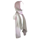 Pink and green watercolor printed bamboo modal hijab, lightweight and breathable, perfect for women over 30, hot flashes, work, or gifting | Lina Zibdeh