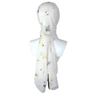a delicate floral printed chiffon hijab, it's one-of-a- kind hijab for elegant hijabi musim women, for work and everyday.