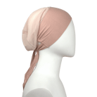 Heat-friendly adjustable mesh tie-back hijab cap, breathable under scarf, designed for hijabis seeking comfort and elegance | Lina Zibdeh