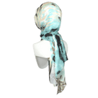 Animal printed Turquoise green Lightweight and non-slip bamboo modal hijab scarf | work and everyday Muslim women needs | Lina Zibdeh