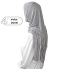 Premium instant hijab in heather grey, an ideal choice for hijabi ladies and teenagers for school and running errands.