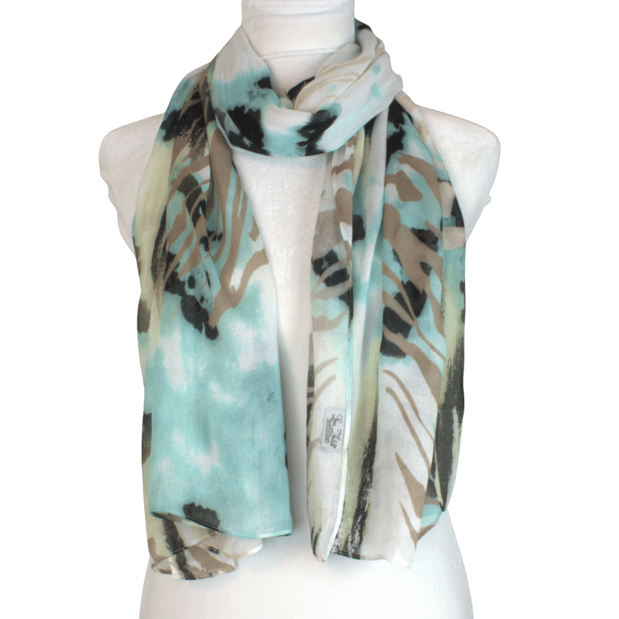 Soft and Lightweight Animal Printed Bamboo Hijab | Lina Zibdeh