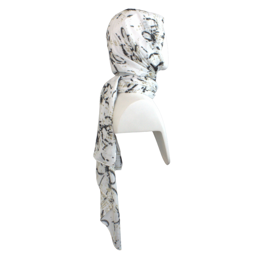 lightweight airy and non-slip premium bamboo modal hijab, this floral printed unique hijab scarf is ideal for work, everyday and warm climates | Lina Zibdeh